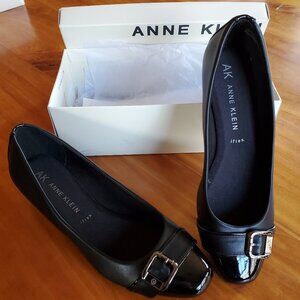 Anne Klein Morgan Low Wedge Slip On Shoe - Black Size 10